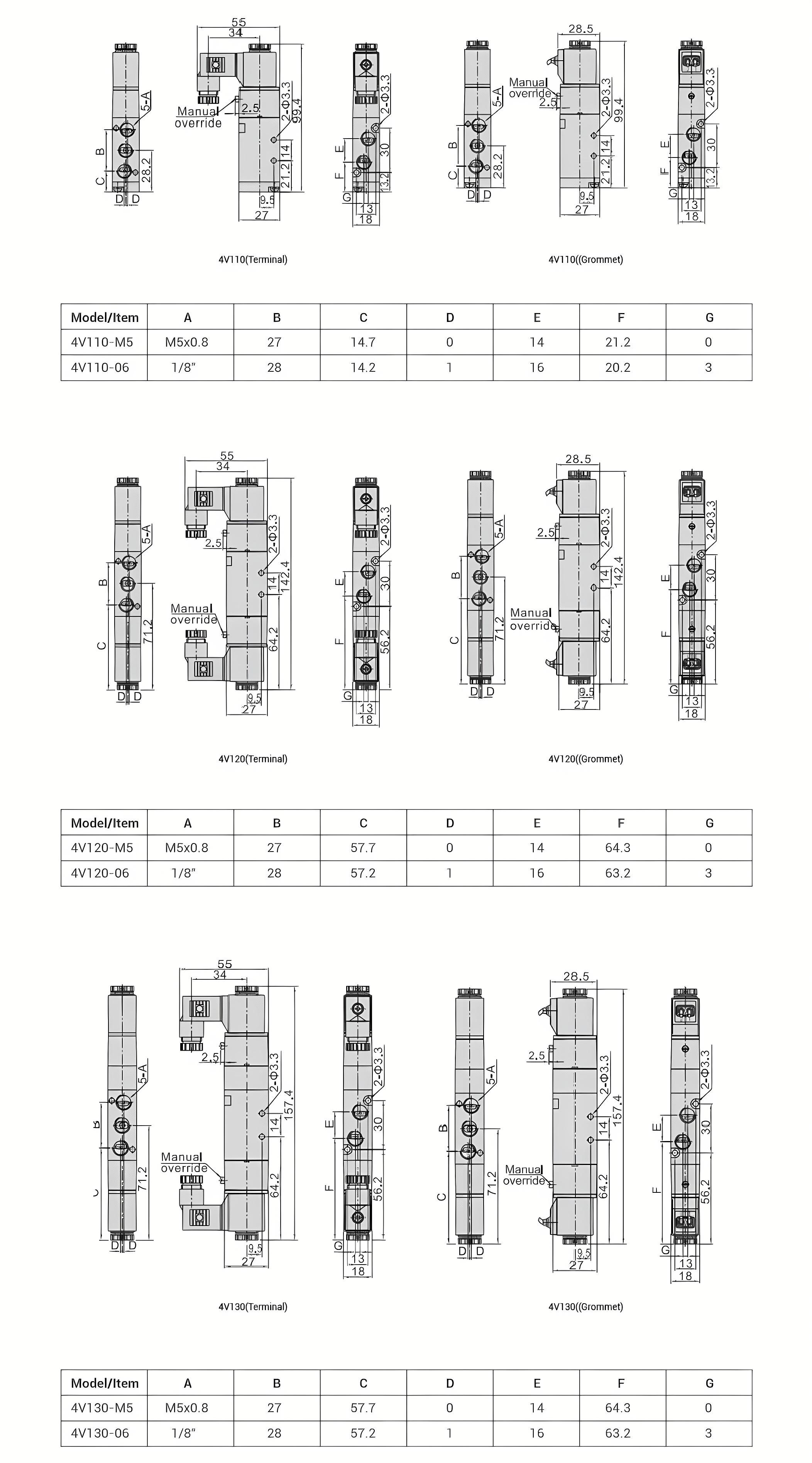 4V Series Solenoid Valve Solenoid Valve 4V100