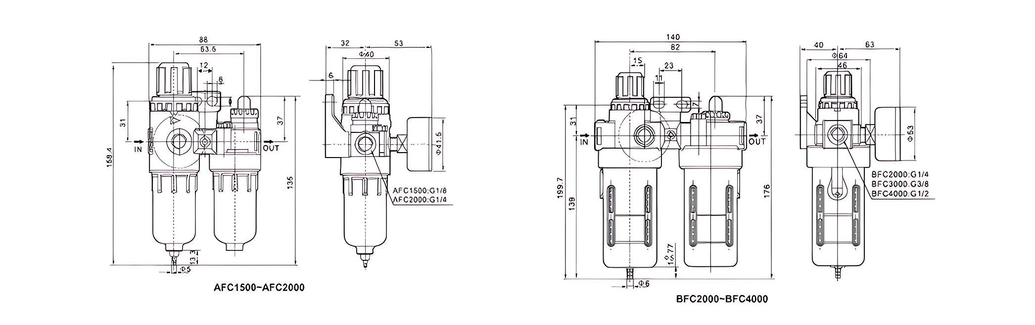 Airtac FRL Unit Airtac FRL Combination