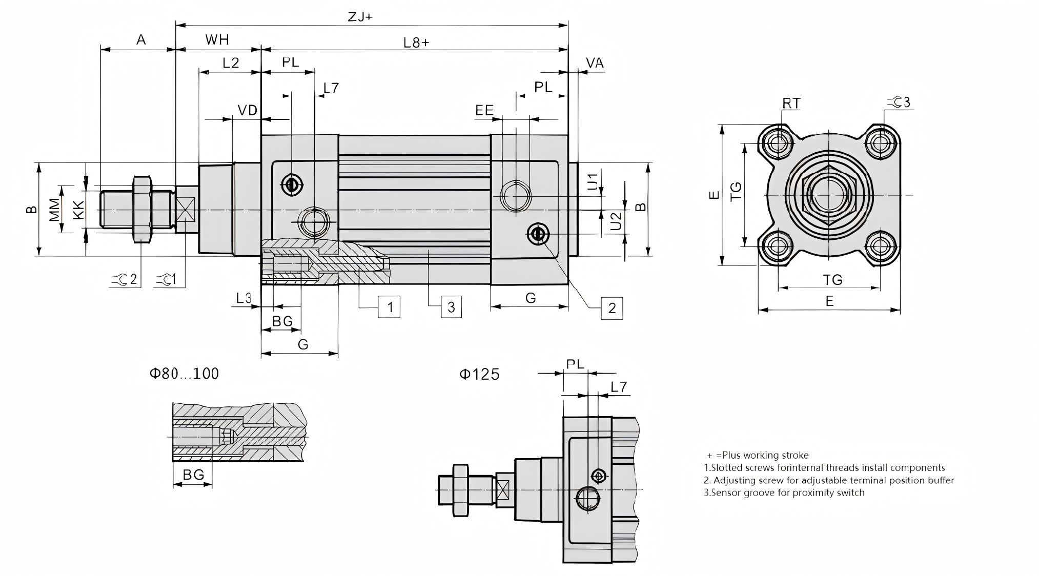 DSBC Standard Pneumatic Cylinders DSBC Standard Pneumatic Cylinders