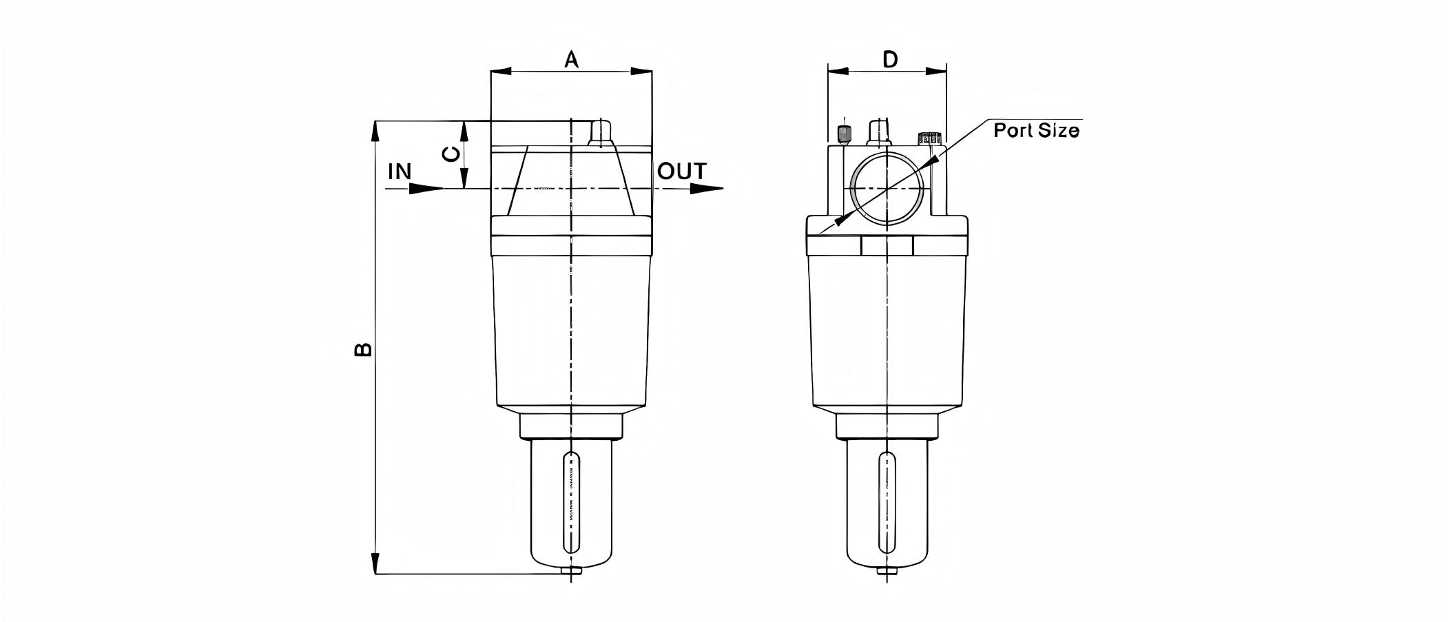 Large flow lubricator Air lubricator
