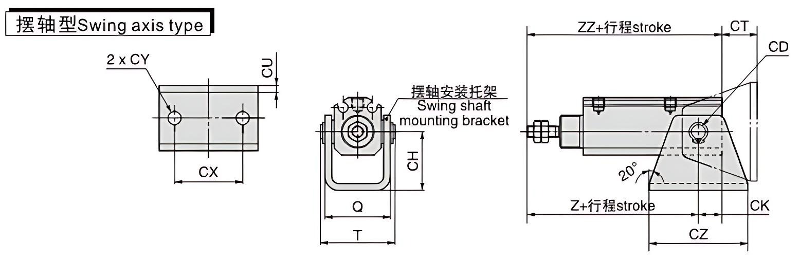 Stainless steel Cylinder Mini Air Cylinder