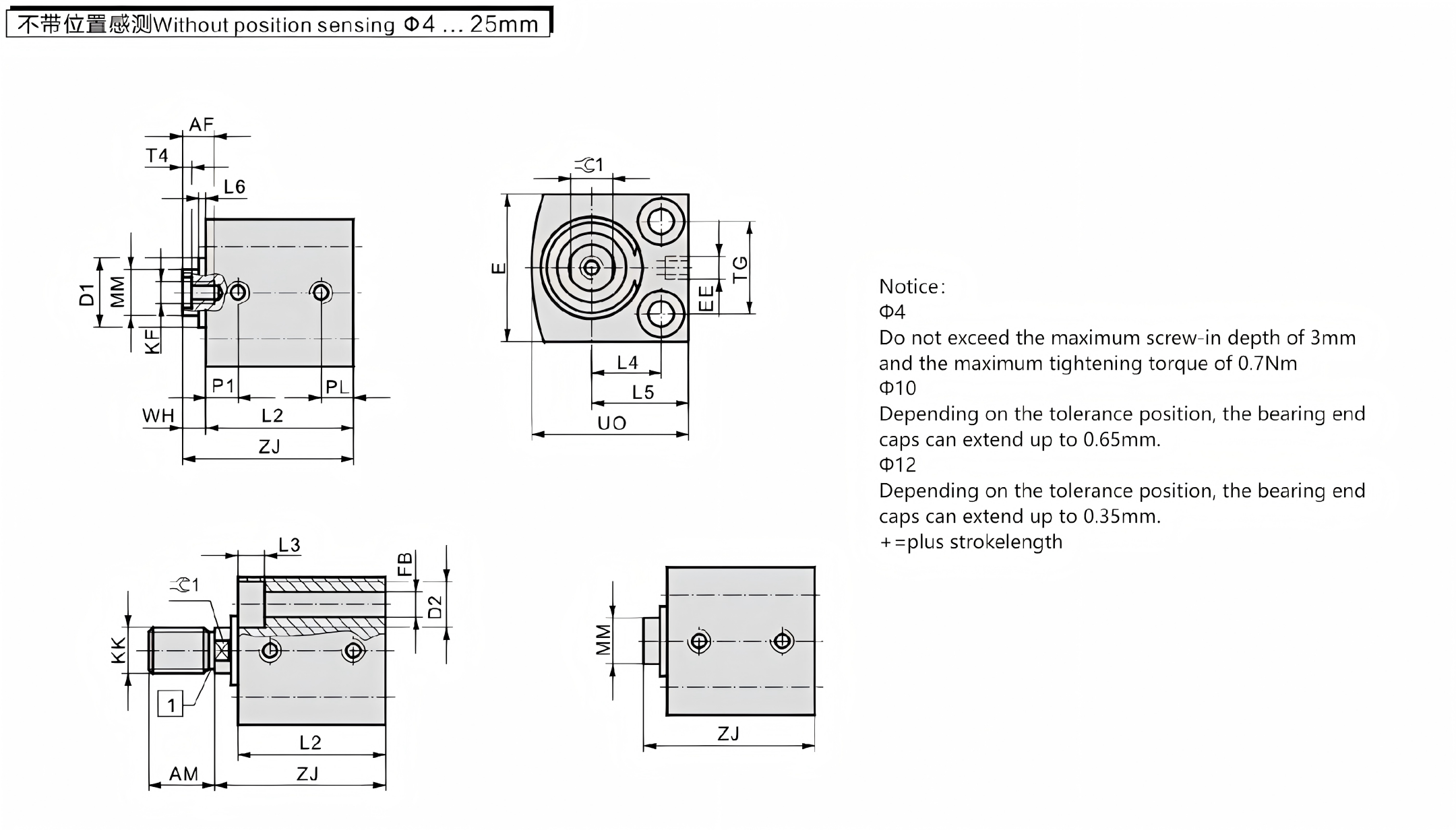 Compact Short-Stroke Cylinder ADVC Compact Short-Stroke Cylinder