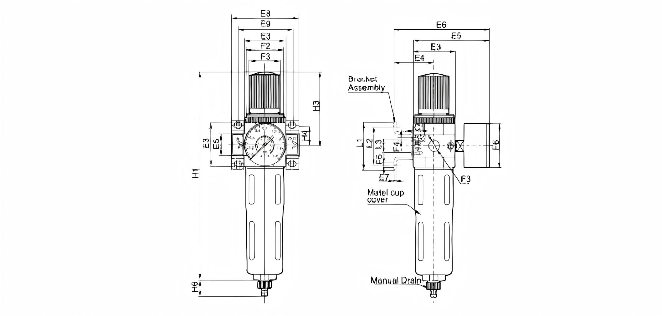 Festo Filter Regulator Regulator filtra powietrza