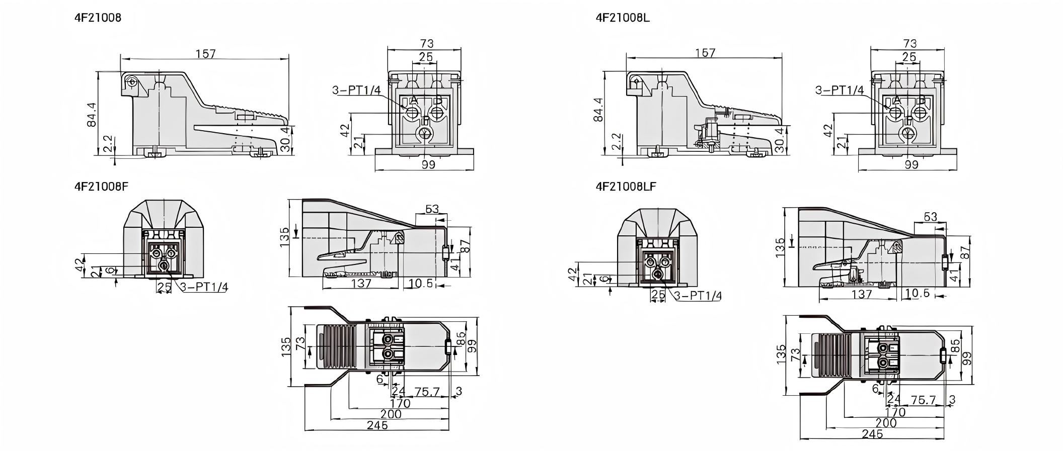4F210 Foot Petal Valve 4F210 Foot Petal Valve