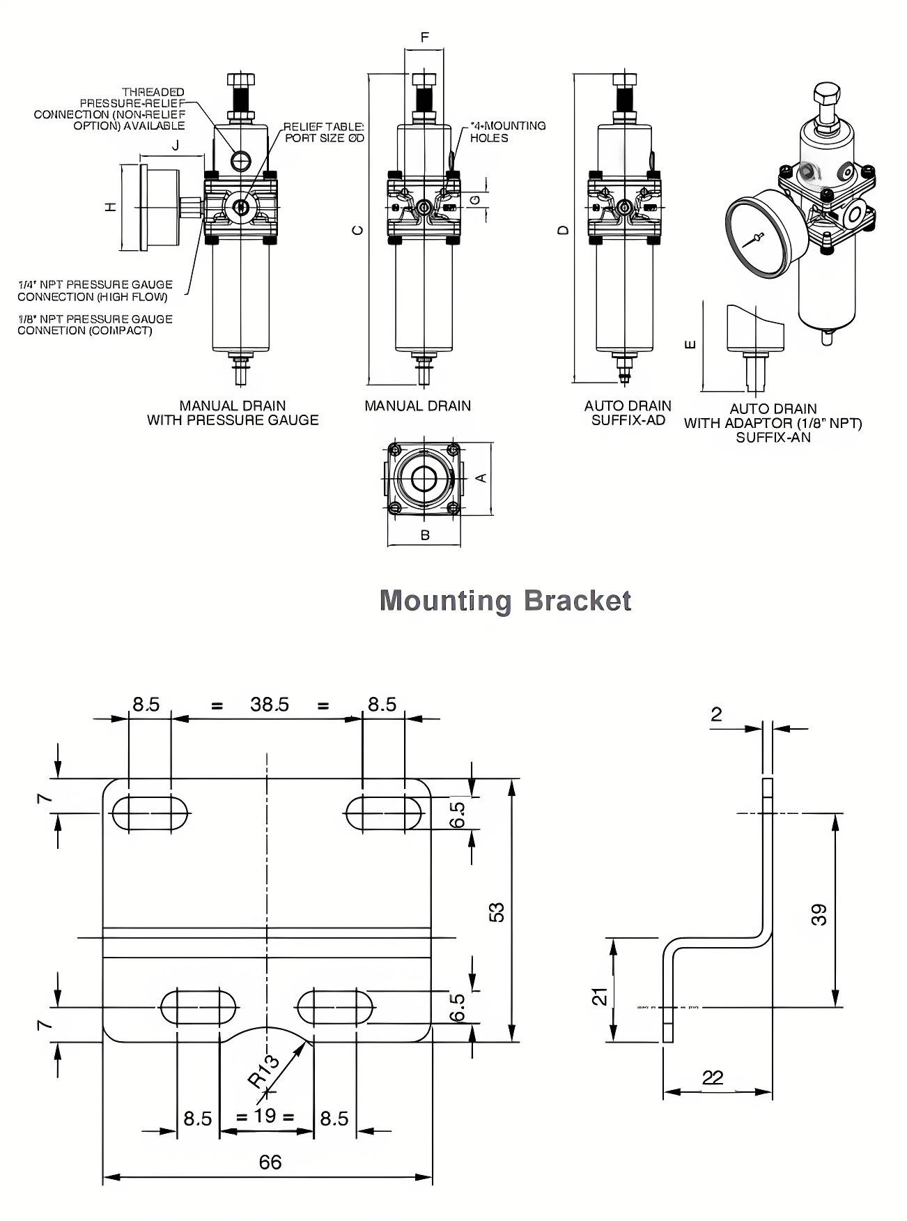 stainless steel filter regulator stainless steel KTW structure