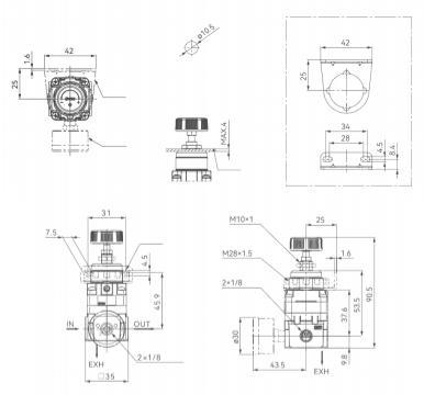 Precision air pressure valve Precision air pressure valve