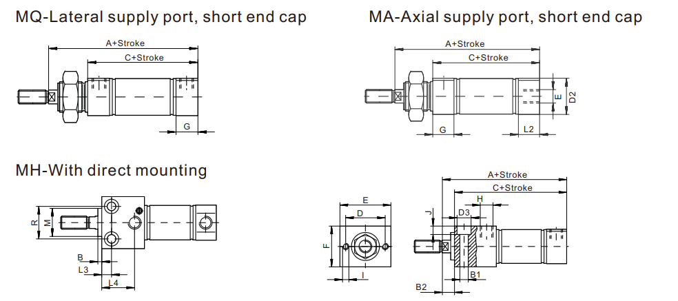 DSNU Mini cylinder 25 DSNU structure