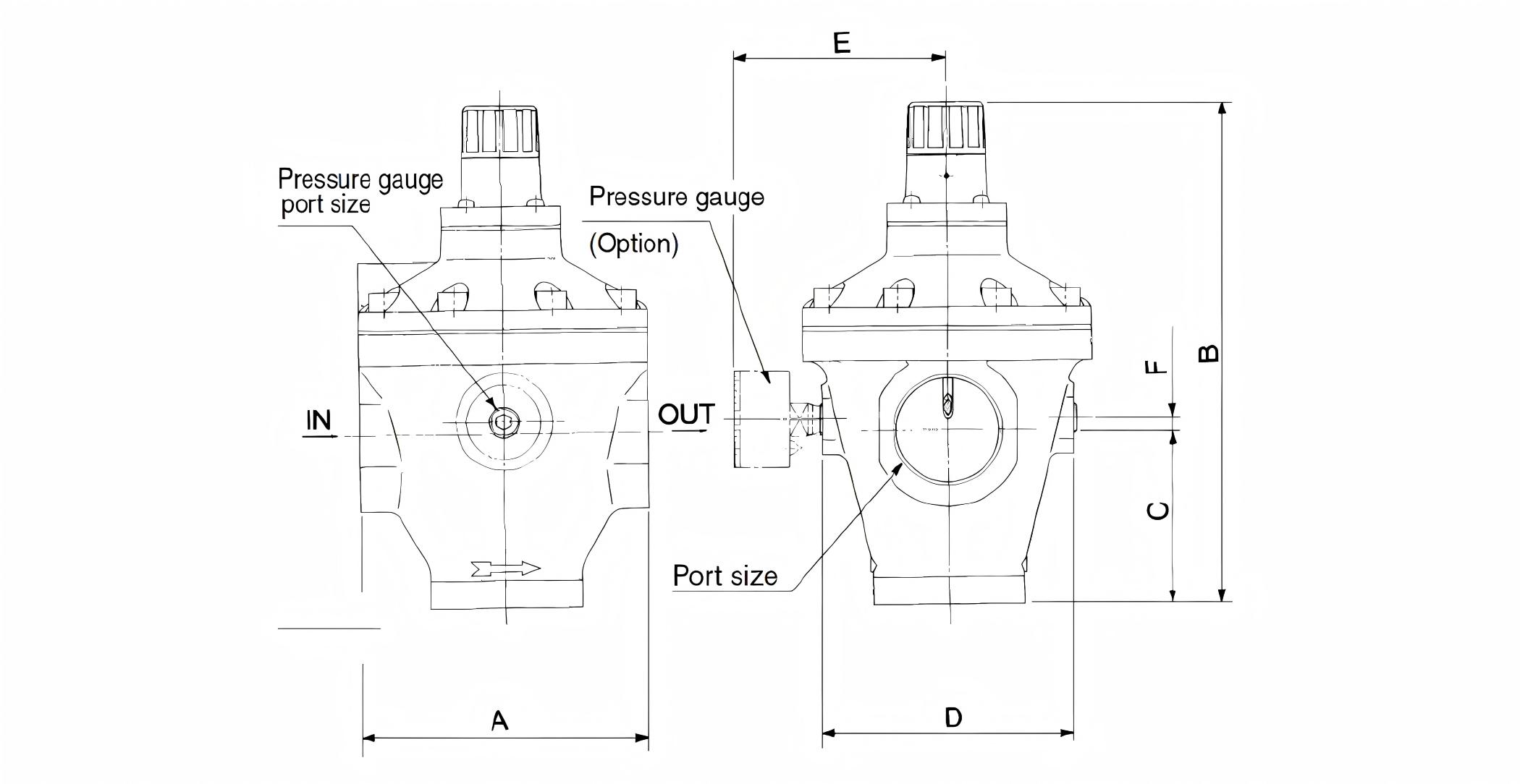 Large flow regulator Air regulator