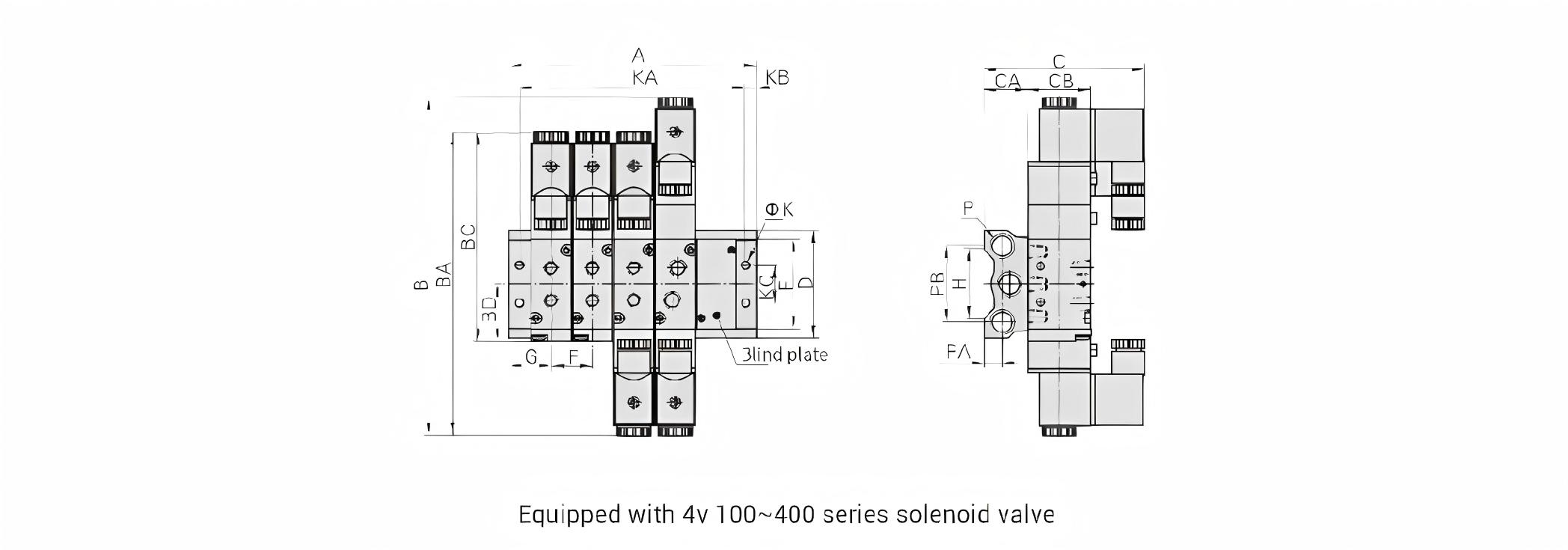 4V Series Solenoid Valve Base 4V Series Solenoid Valve Base