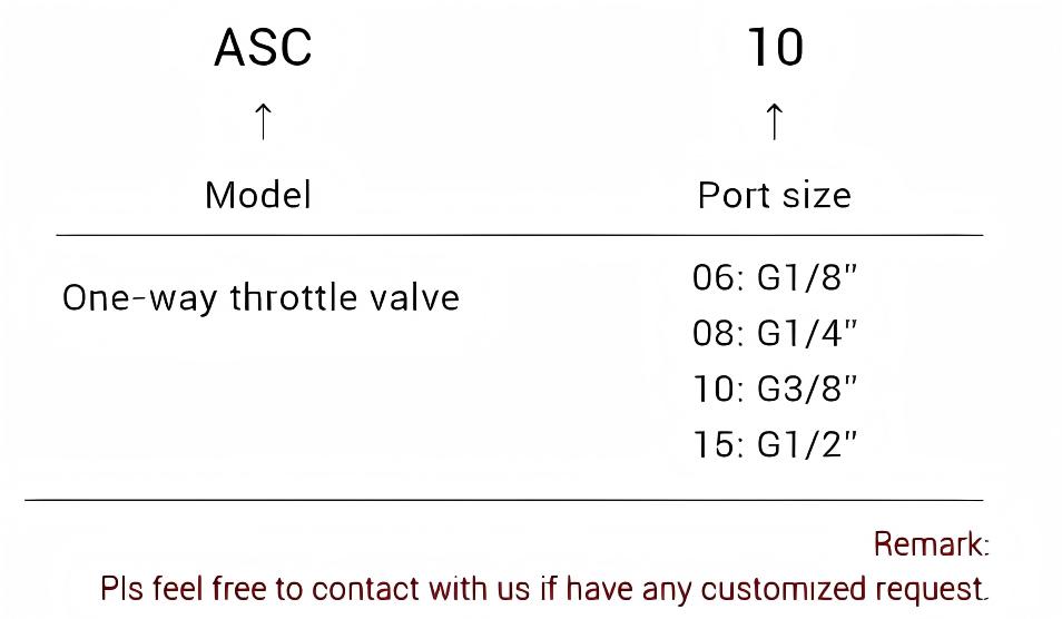 The ASC One-Way Throttle Valve The ASC One-Way Throttle Valve