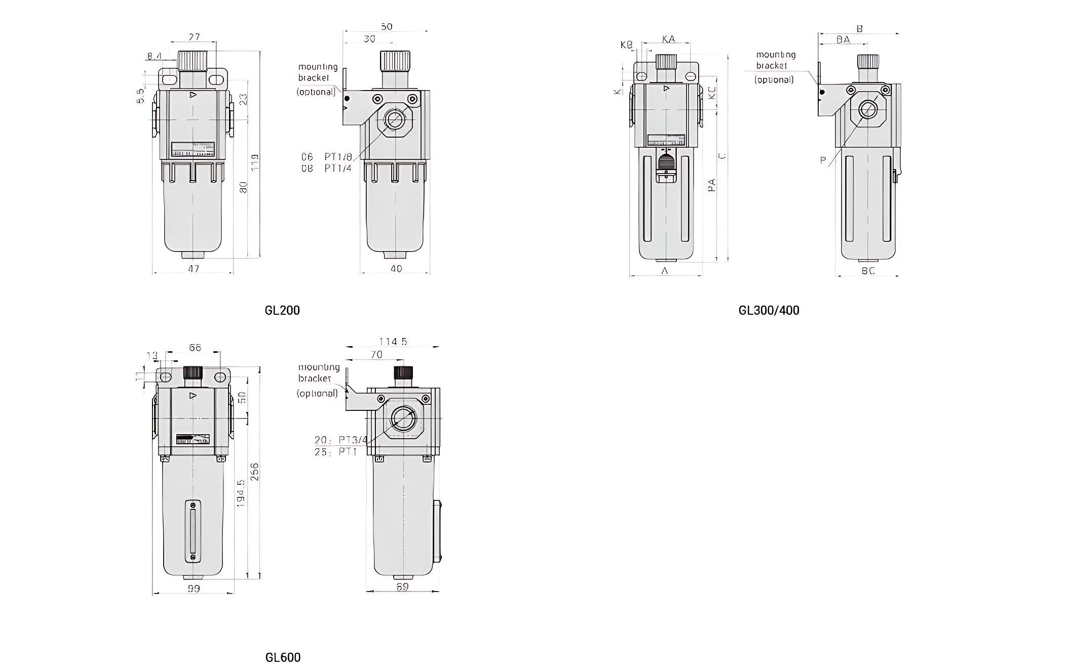 Oil mist separator Airtac Lubricator