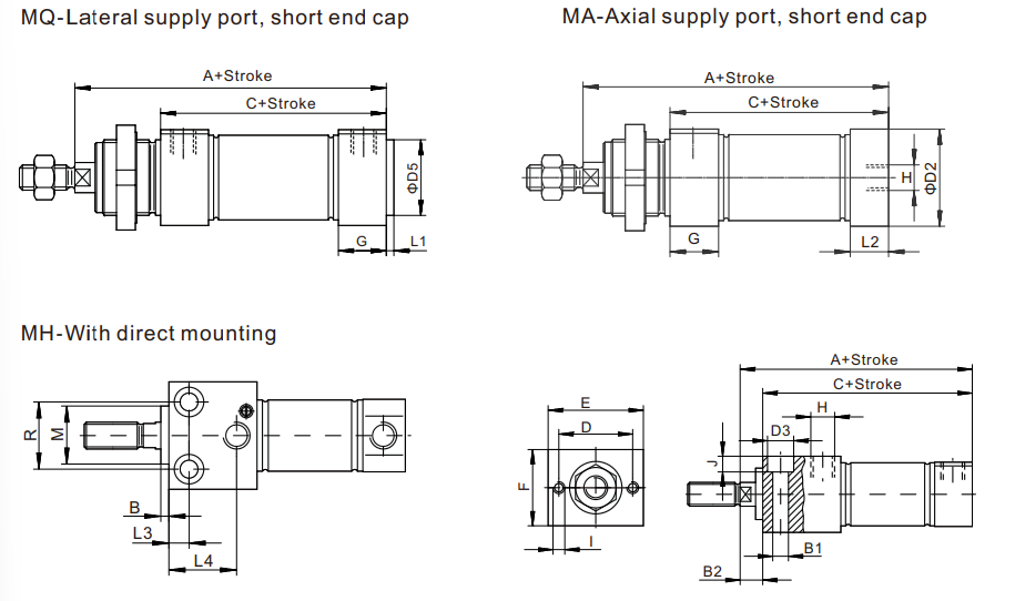 DSNU Mini cylinder 63 DSNU structure
