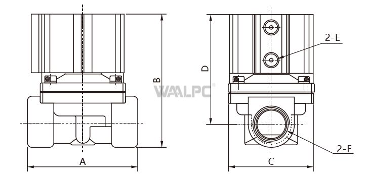 pneumatic two-way valve pneumatic two-way valve