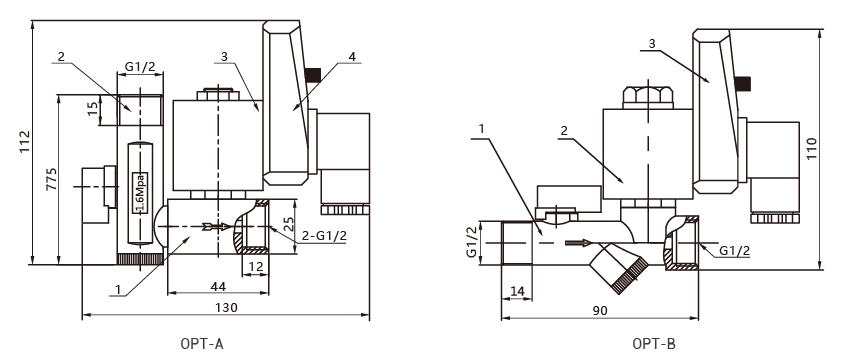 automatic drain valve OPT automatic drain valve