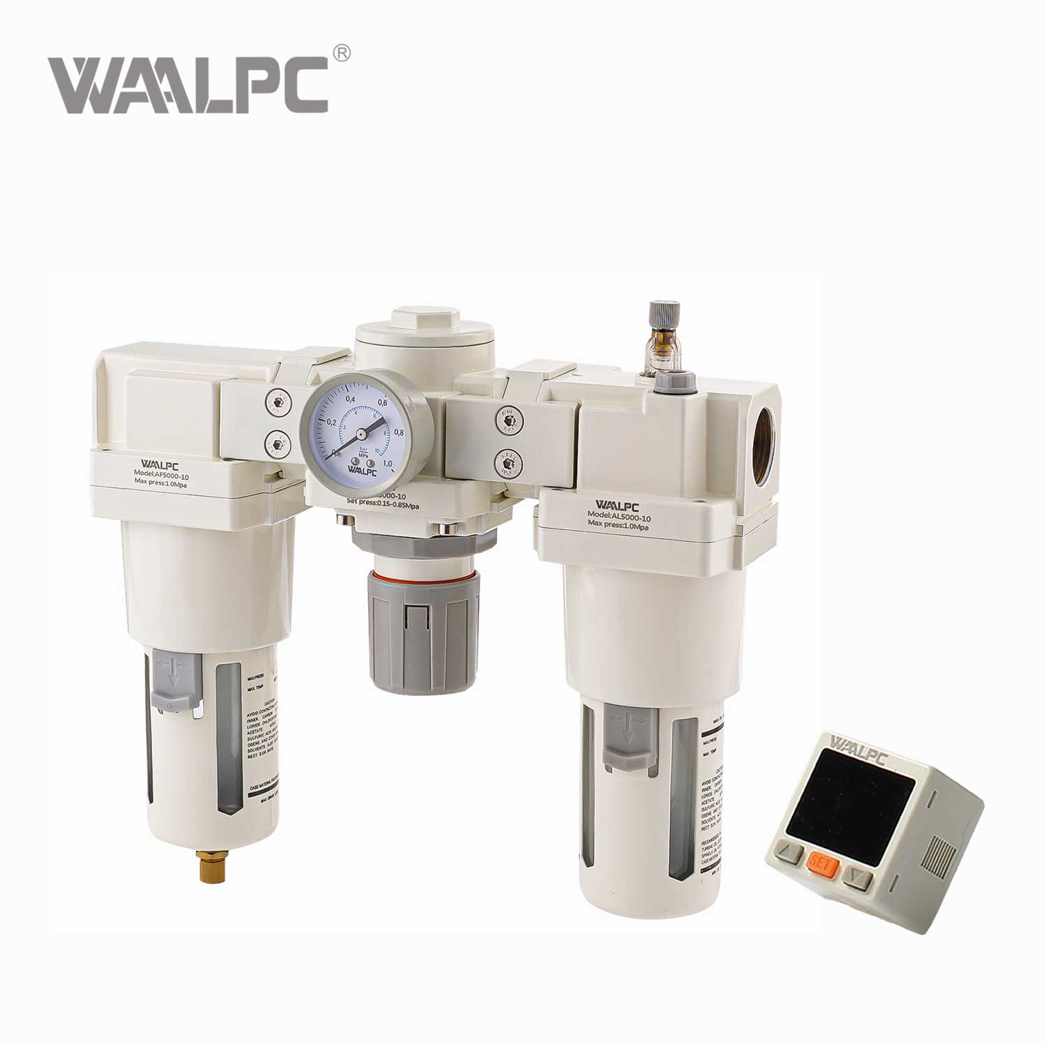 SMC White AC5010-10 Filterregler Schmiermittel (FRL-Einheit) G1 '' 0,05-0,85MPa für pneumatische Luftbehandlungssysteme
