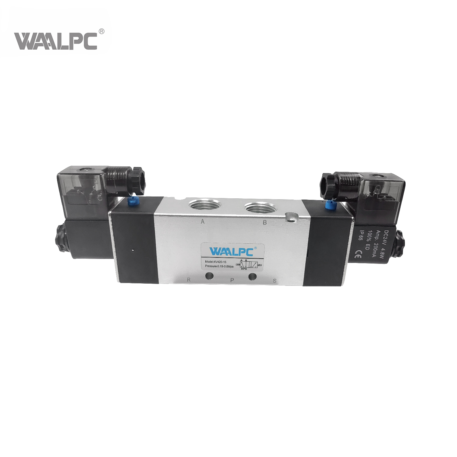High Performance 4V400 Series 5/2 Way Pneumatic Solenoid Valve with PT1/2 Port for Large Scale Automation