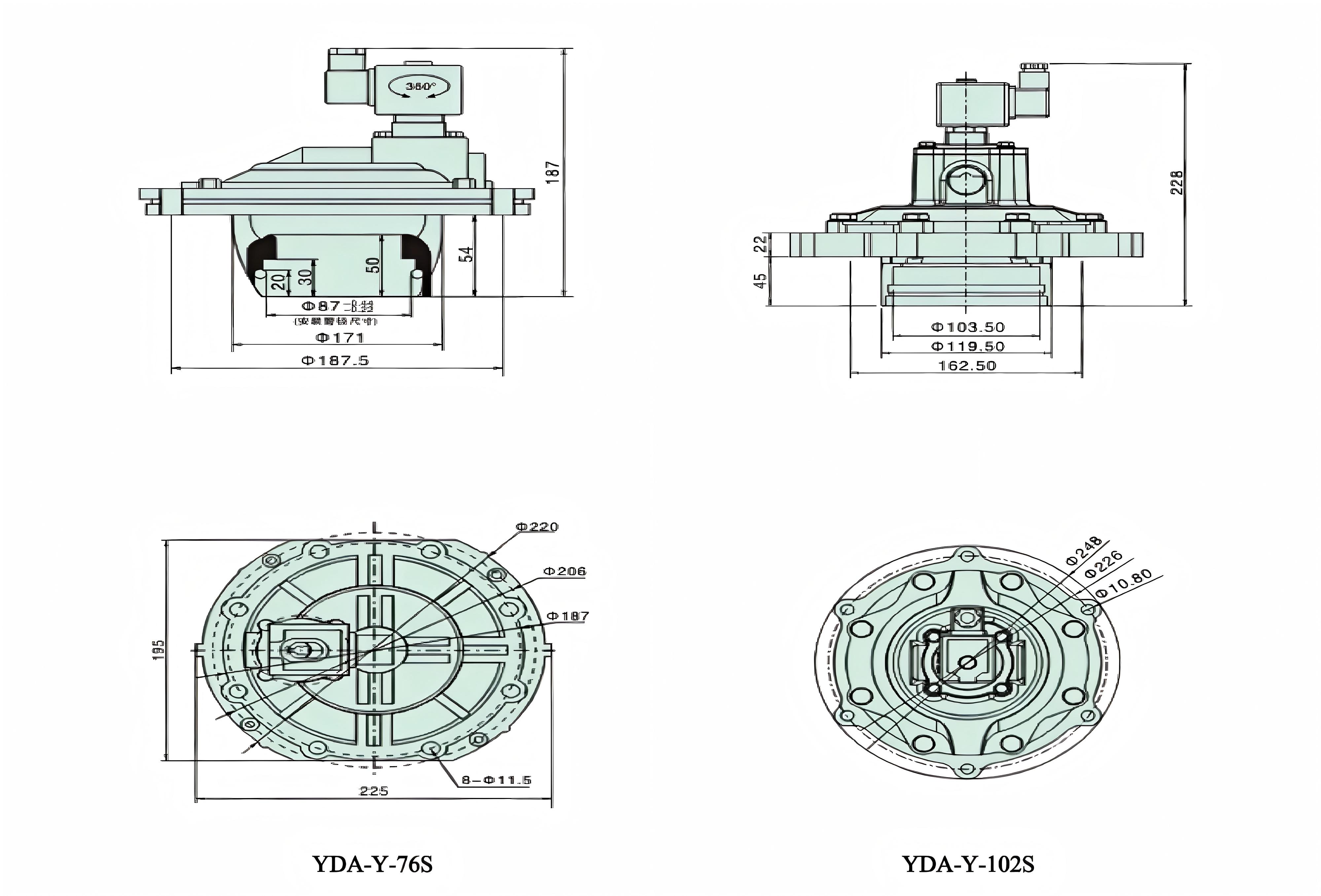 Pulse Valve YDA-Y Series STRUCTURE_
