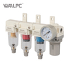 Powerful Filtration Pneumatic Air Preparation AFFFR Unit - 4-in-1 Air Filter Regulator Combo with Pressure Gauge for Compressed Air Systems Automation Machinery