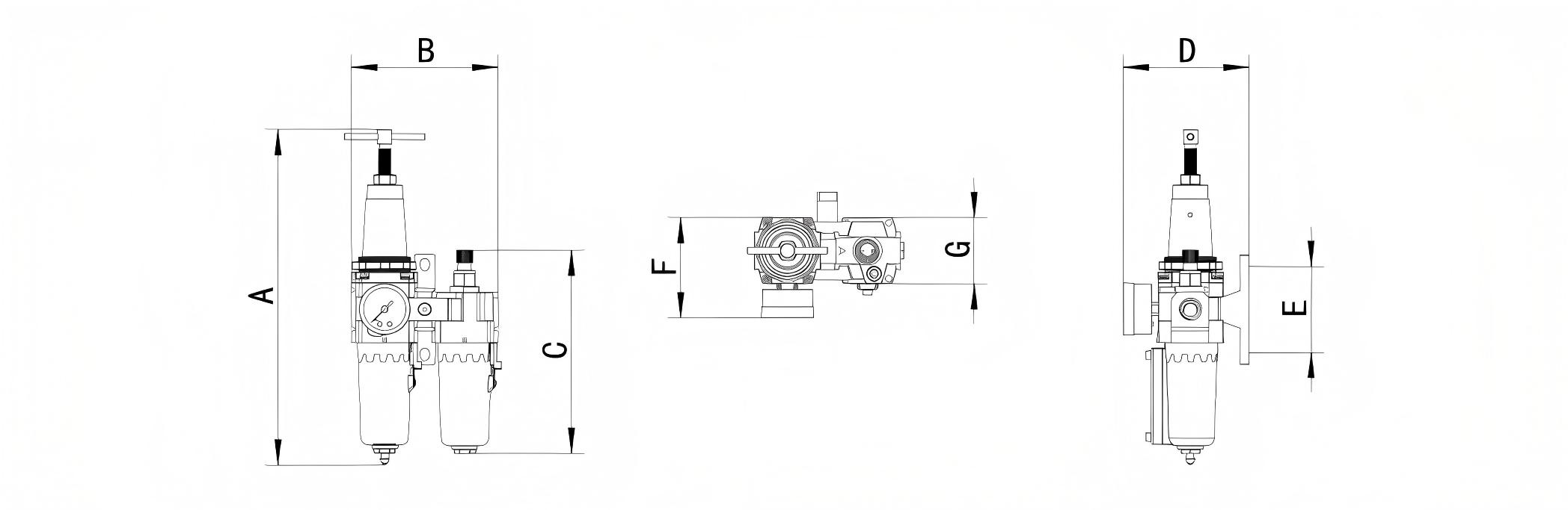 Air filter regulator lubricator