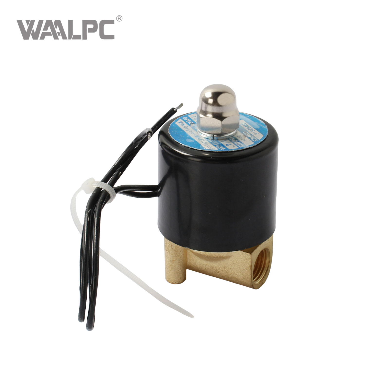 2W Series Brass Solenoid Valve, Direct-Acting, Normally Closed, G1/4
