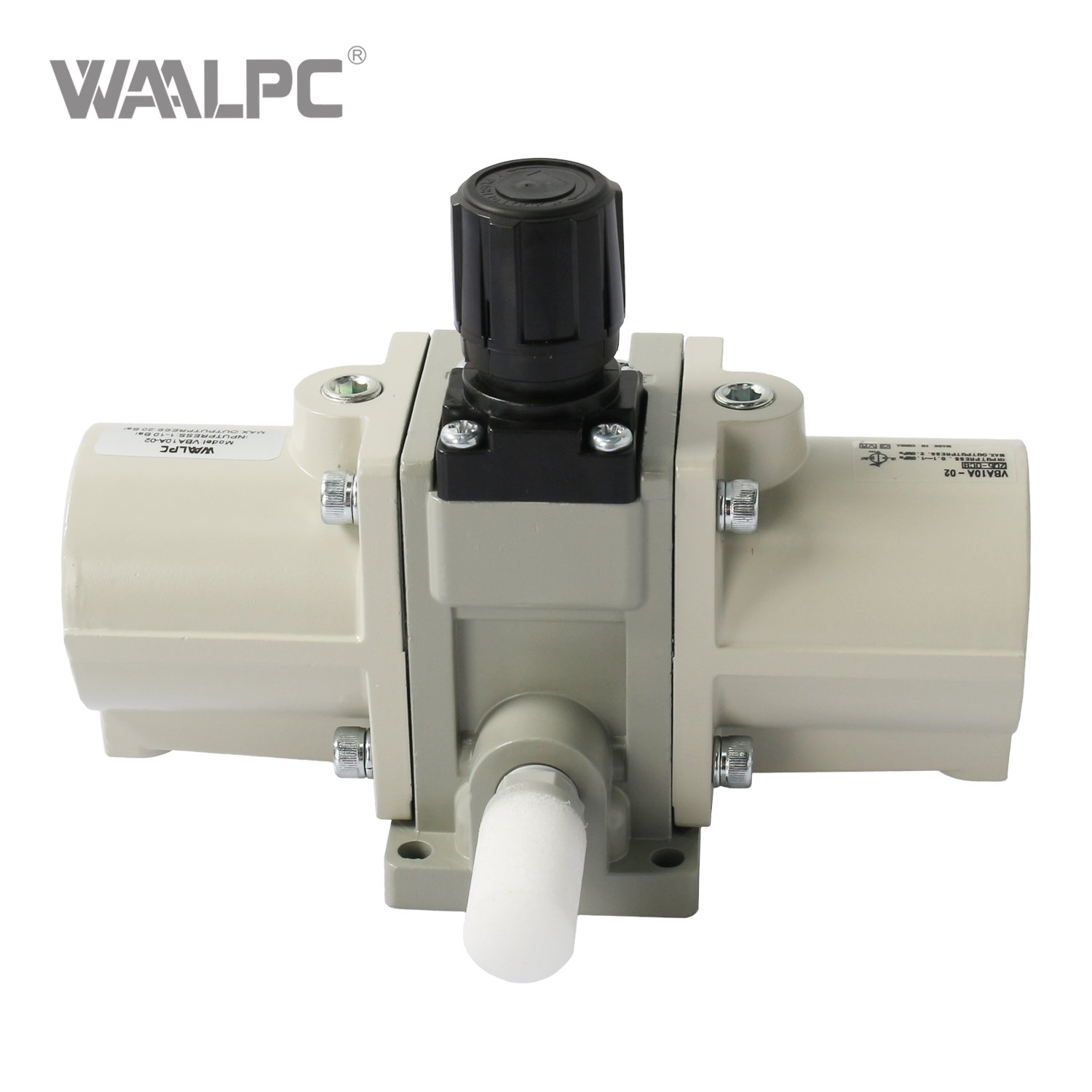 VBA High-Pressure Air Booster Regulator Valve with Integrated Relief Valve & Gauge Port Compact for Pneumatic Systems