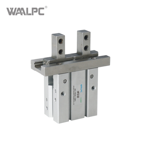 Parallel Gripper Pneumatic Cylinder with Integrated Linear Guide Customizable Jaw Initial Position for High-Speed Automation