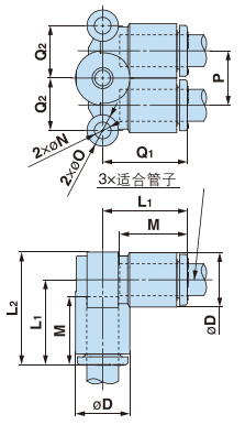 双管弯头 Y-KQ2LU