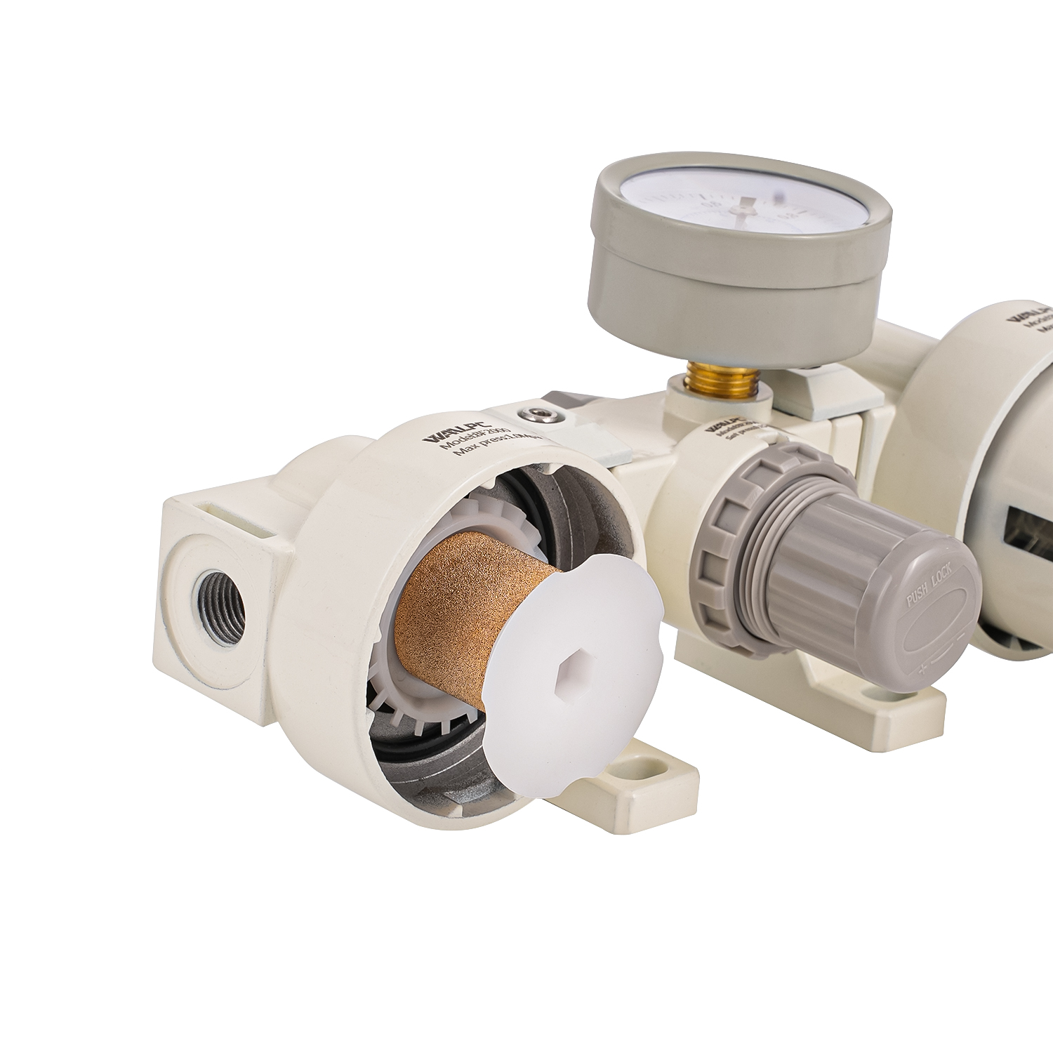 BC2000 5μm 25μm 40μm B Series Auto Drain Airtac Type 1/2'' 1/4'' Pneumatic Valves FRL Unit