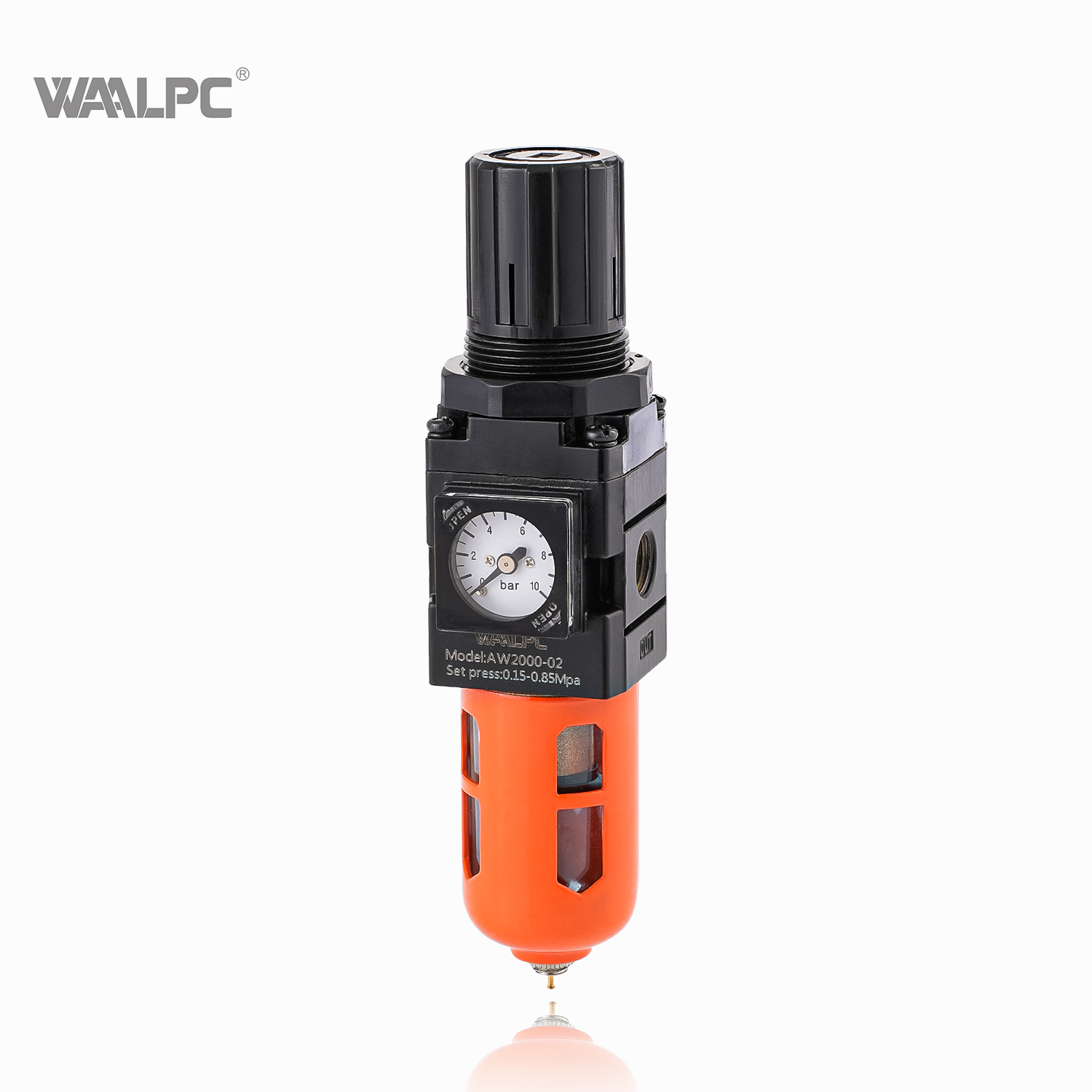 NAW2000 orange SMC1/8'' 1/4'' in NPT/PT Pneumatic Compressed Air Filter Regulator with built in Gauge Pressure Reducing Valve Auto Drain automation euqipment