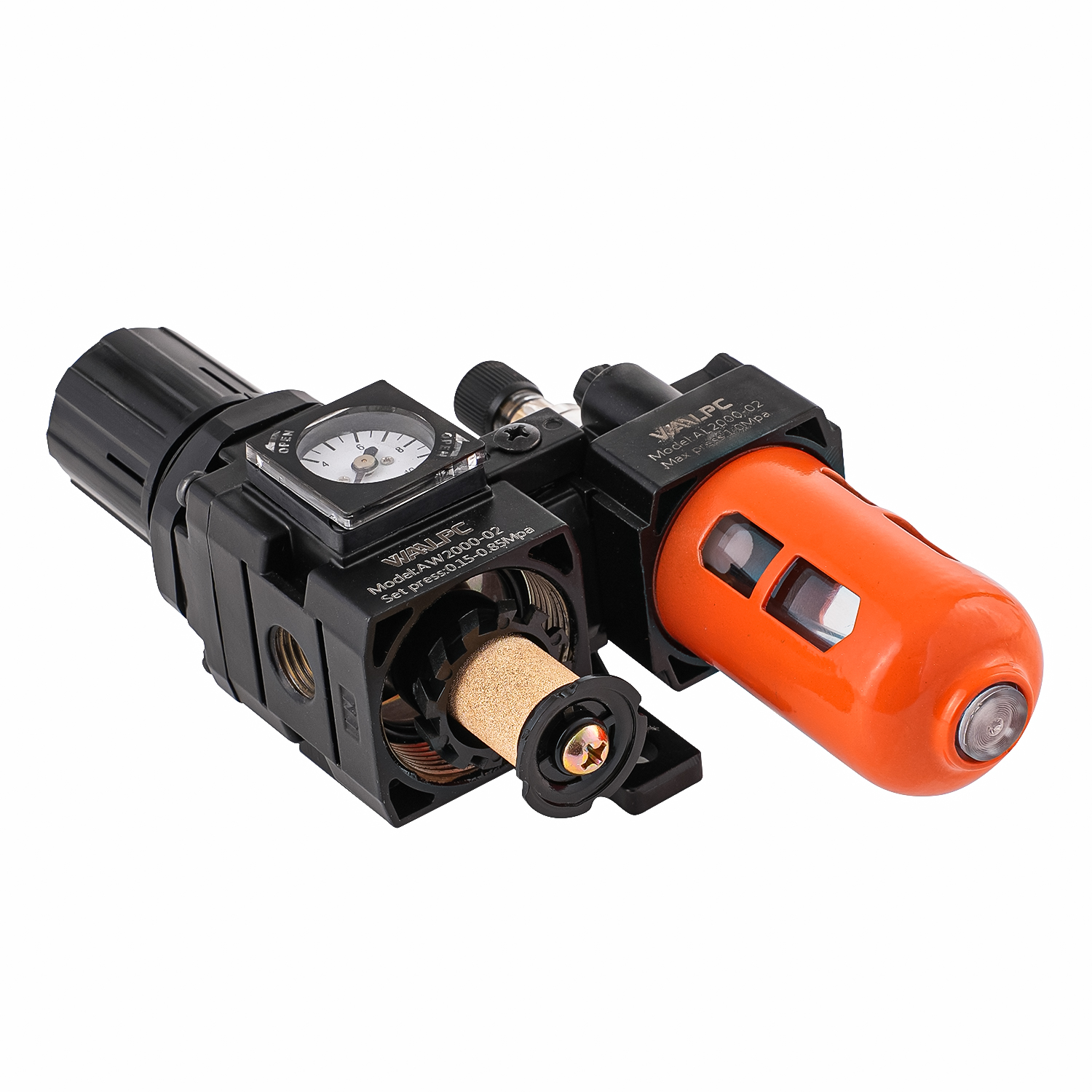 NAC2000 orange SMC 1/4 1/8 in NPT Frl Pressure Regulating Valve Trap Filter Lubricator Air Regulator Moisture Oil Separator Auto Darin built in gauge medical equipment