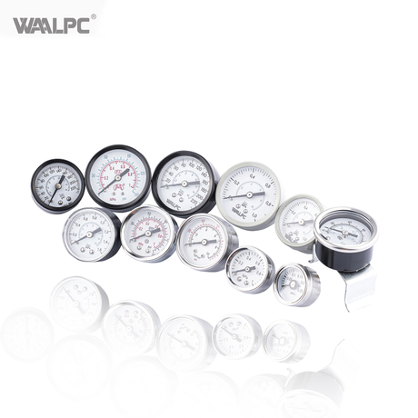 Y60 40mm 50mm 60mm Aluminum Alloy 1/4'' 1/8'' Port Size 10~16bar Stainless Steel Bottom Connection Back Connection Pressure Gauge