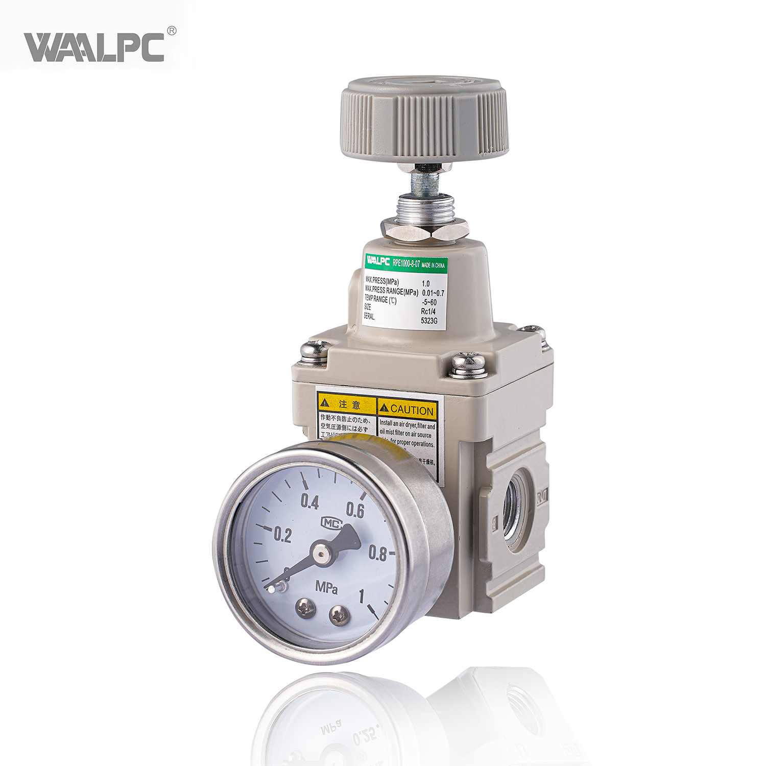 WAAL 1/8 ''IR1000-A NPT 공압 정밀 공기 압력 밸브 게이지 산업용 밸브 조절 ��브