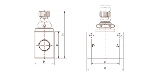 One-Way Restrictive Air Flow Control Valve