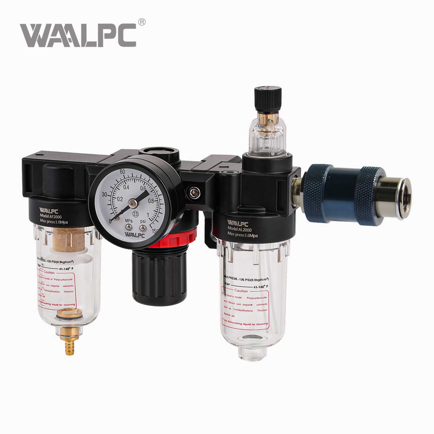 وحدة تجميع منظم مرشح AIRTAC (وحدة FRL) ترشيح AC2000 5μm 0.05 ~ 0.85MPa للأنظمة الهوائية 