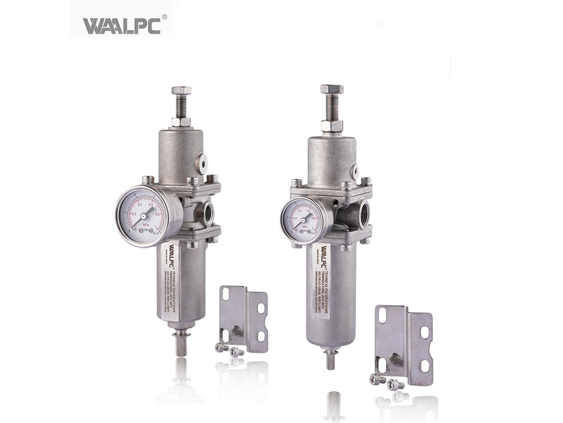 Stainless Steel Filter Regulator with Manual Drain for Valve Industry ASCO 5um 40um 20Bar G1/2'' OEM 316 SS Pressure Reducing Valve 