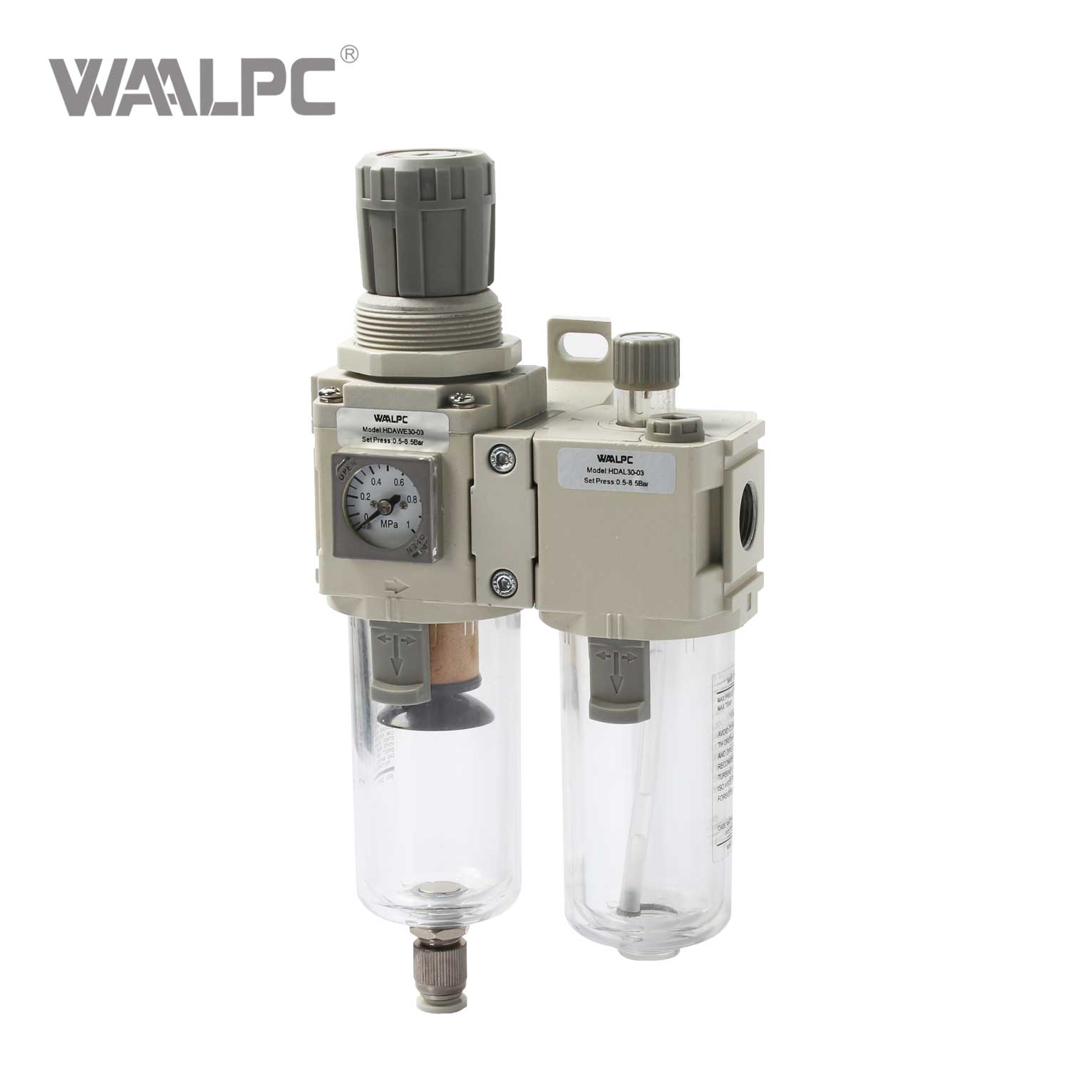 Compact Filter-Regulator Combo HDAC Serie G1/4'' 0.05~0.85MPa 2-in-1 Space-Saving 5um 25um Air Preparation for Tight Installations