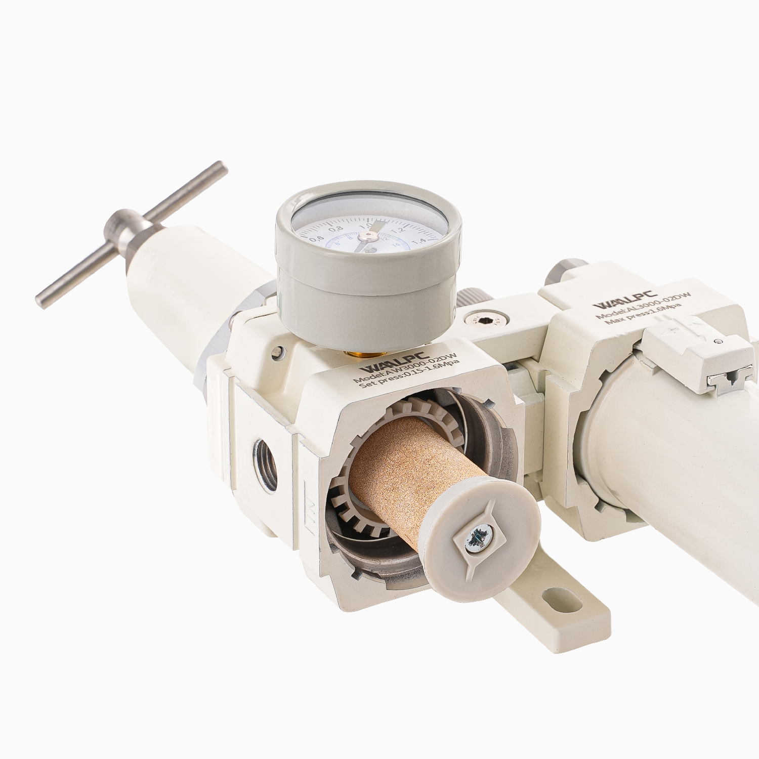 Pneumatic Metal Aluminum Alloy 1/2 3/4 Pneumatic Automation Air FRL Unit Filter Regulator