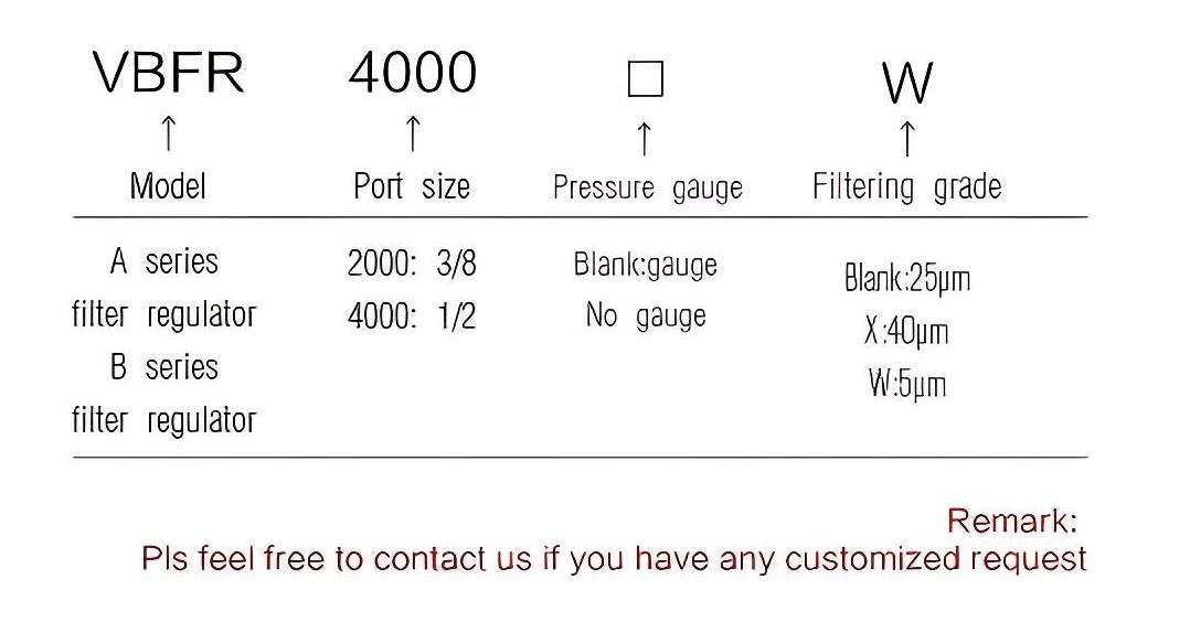 VBFR Filter Regulator