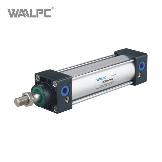 SC Series ISO 15552 Standard Pneumatic Cylinder, Compact & Space-Saving Design, Double-Acting with Adjustable Cushioning
