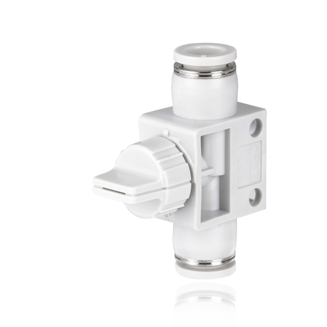 HVFF HVFS HVSS HVSF 04 06 08 10 12 Plastic Pneumatic One Touch Male Threaded Quick Hand Valve Fitting Connector
