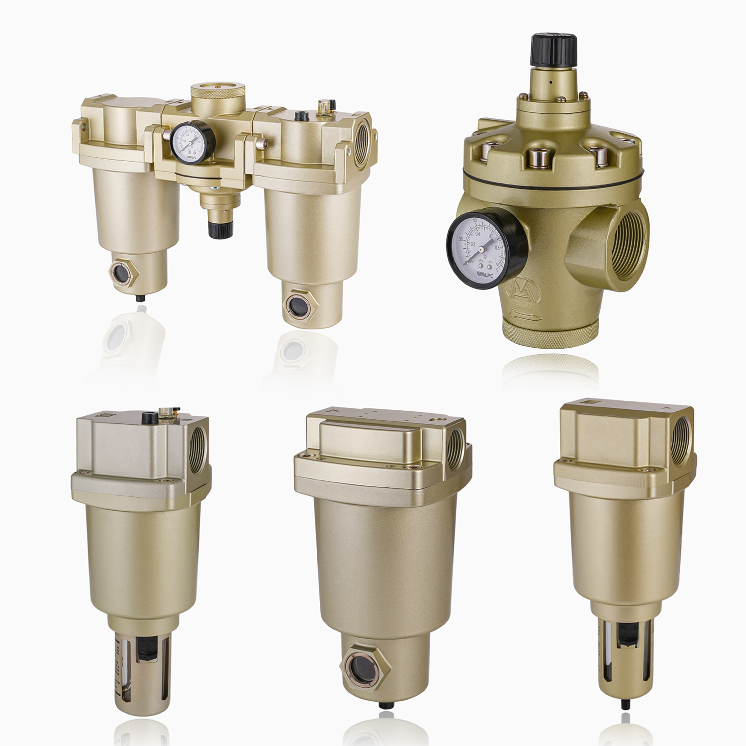 AC8000-15 1-1/2'' NPT High Flow Frl Air Pressure Regulator Valve Trap Filter Lubricator Moisture Oil Separator for Pneumatic Machinery