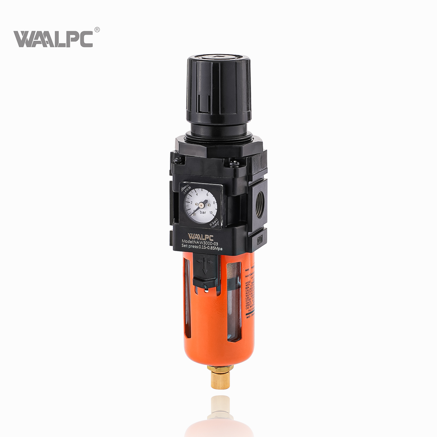 NAW2000 orange SMC1/8'' 1/4'' in NPT/PT Pneumatic Compressed Air Filter Regulator with built in Gauge Pressure Reducing Valve Auto Drain automation euqipment