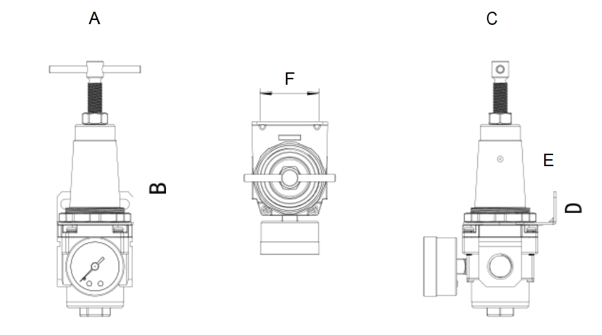 Air Pressure Regulator 1/2''