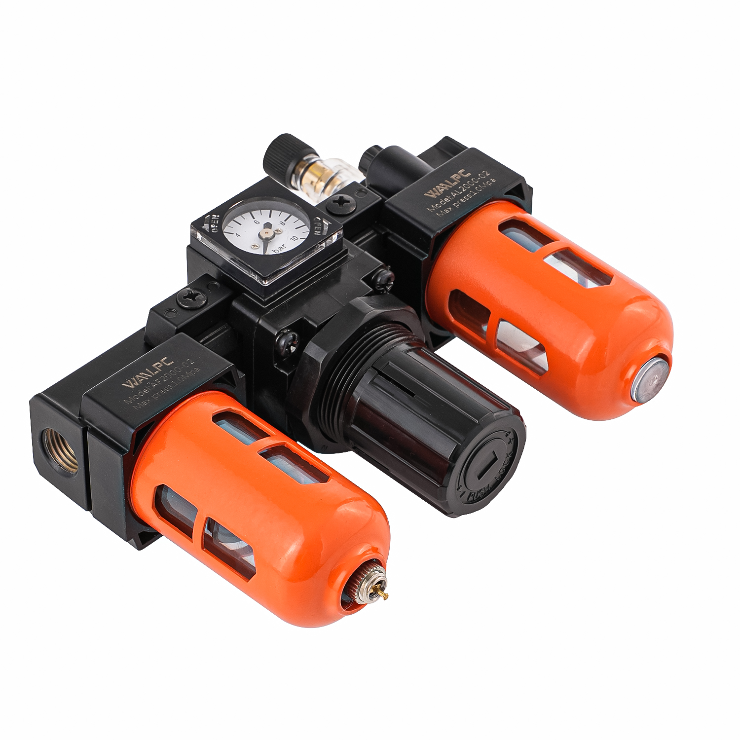 NAC2000 orange SMC 1/4 1/8 in NPT Frl Pressure Regulating Valve Trap Filter Lubricator Air Regulator Moisture Oil Separator Auto Darin built in gauge medical equipment