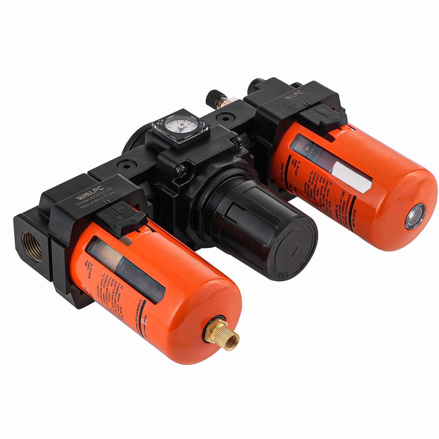 NAC4000 orange SMC 3/4'' 1/2'' 3/8'' in NPT Frl Pressure Regulating Valve Trap Filter Lubricator Air Regulator Moisture Oil Separator Auto Darin built in gauge chemical equipment