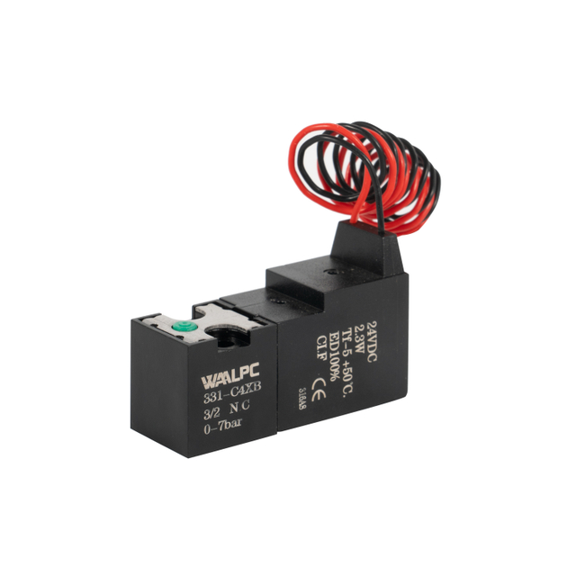 333-C4XB 15 mm Pneumatique 6V / 12V / 24V 3/2 NC Pilote Solénoïde pour machines à tricoter à chaussettes médicales