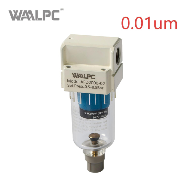 0.3um 0.01um Precision Air Line Filter | Micrometer Adjustable Oil Drip Rate | for Tools, Cylinders & Valves