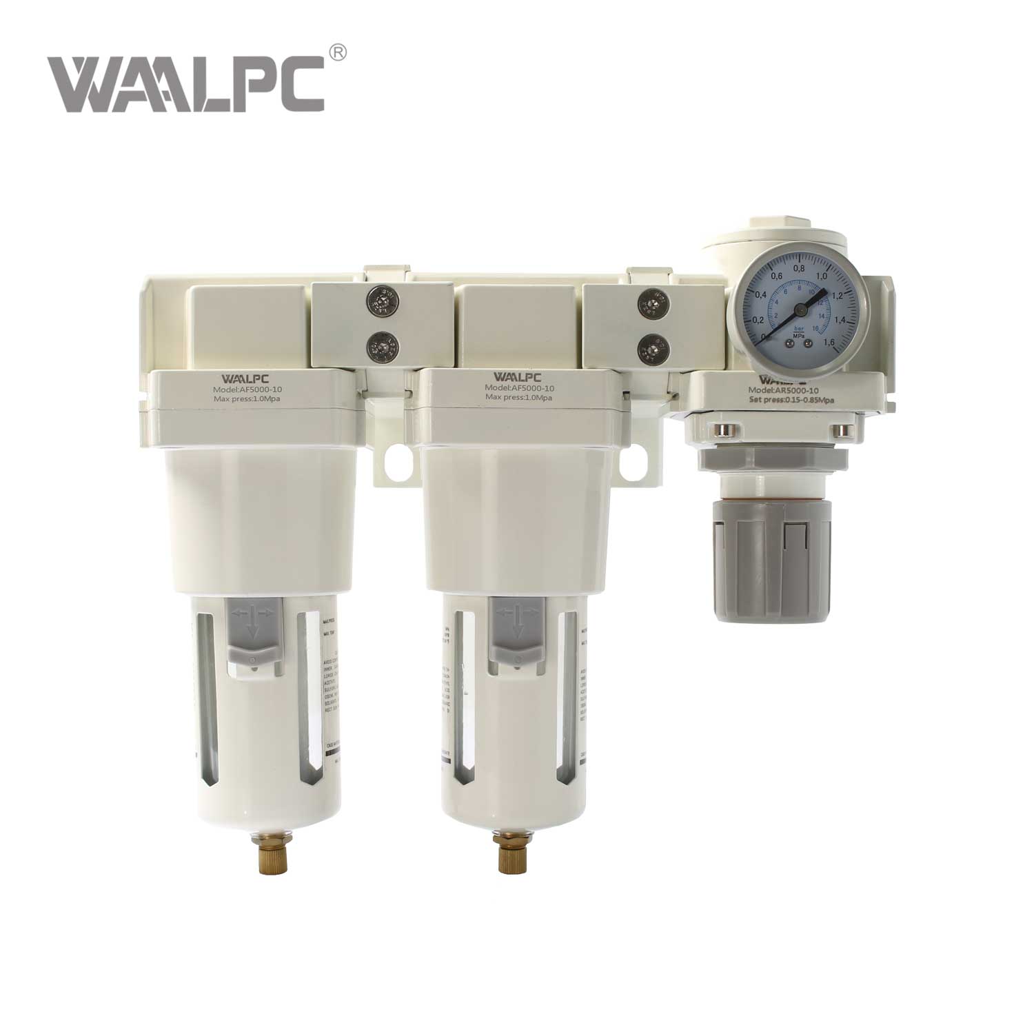 Airtac F.R.L Combination AFFR Serie Lubricator Pneumatic Air Source Treatment Unit AFFR5000– Dual Filter Regulator & Drying System with Auto Drain And Multi-Pressure Adjustment for Air Compressors