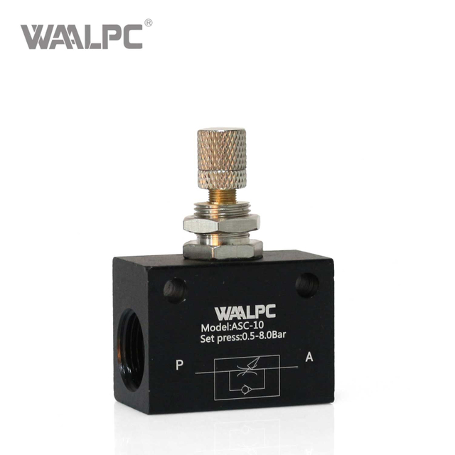 One-Way Throttle Valve ASC-10 1500L/min Flow 25MPa Pressure 3/8