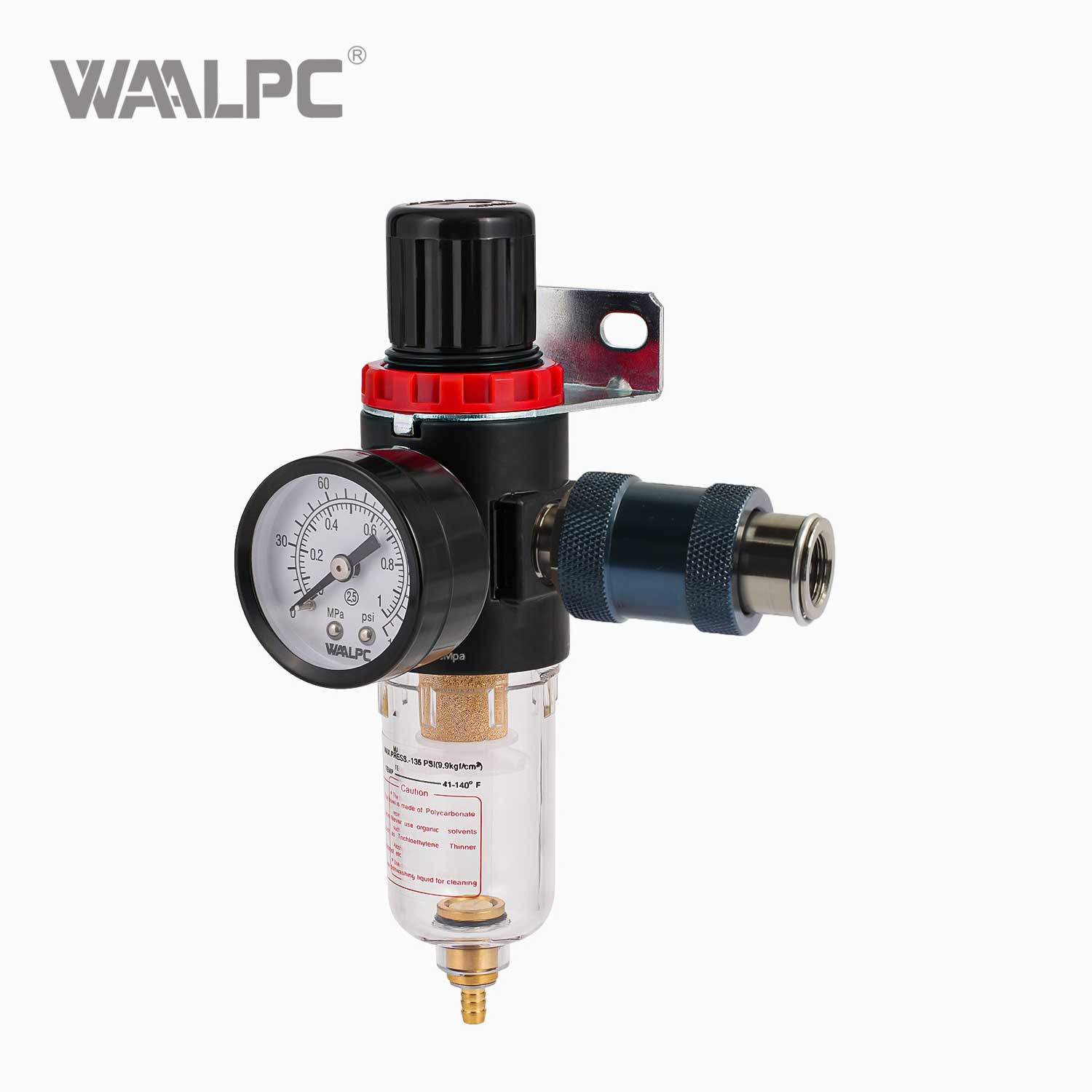 AIRTAC Filter Regulator White/Black AFR2000 with Manual Slide Valve for Pneumatic Systems 1.5MPa